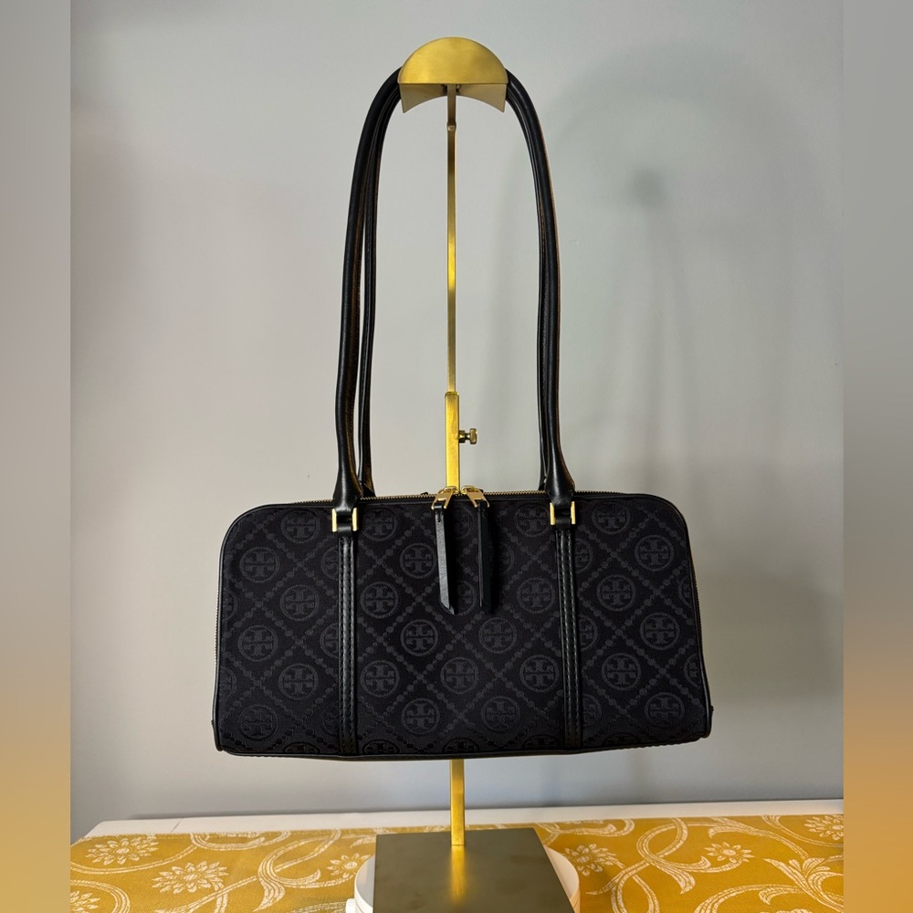 Tory Burch Black Monogram Shoulder Bag